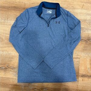 Under Armour Heathered Blue Quarter-Zip Pullover